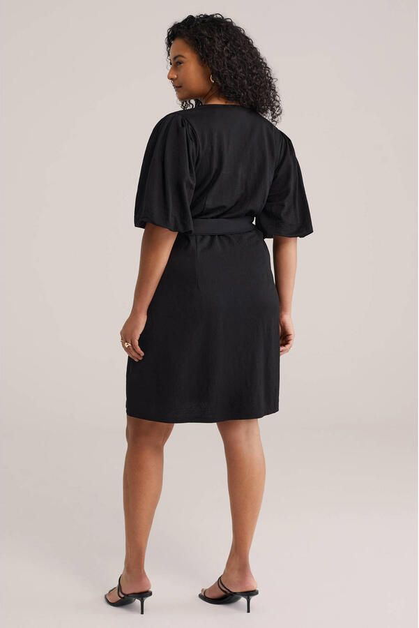 WE Fashion Curve midi jurk zwart - Foto 2