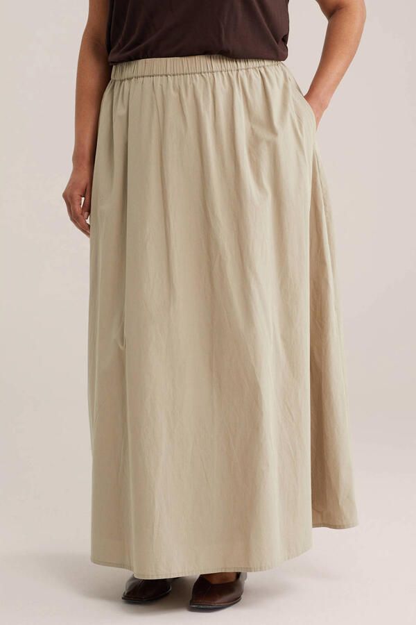 WE Fashion Curve midi rok beige
