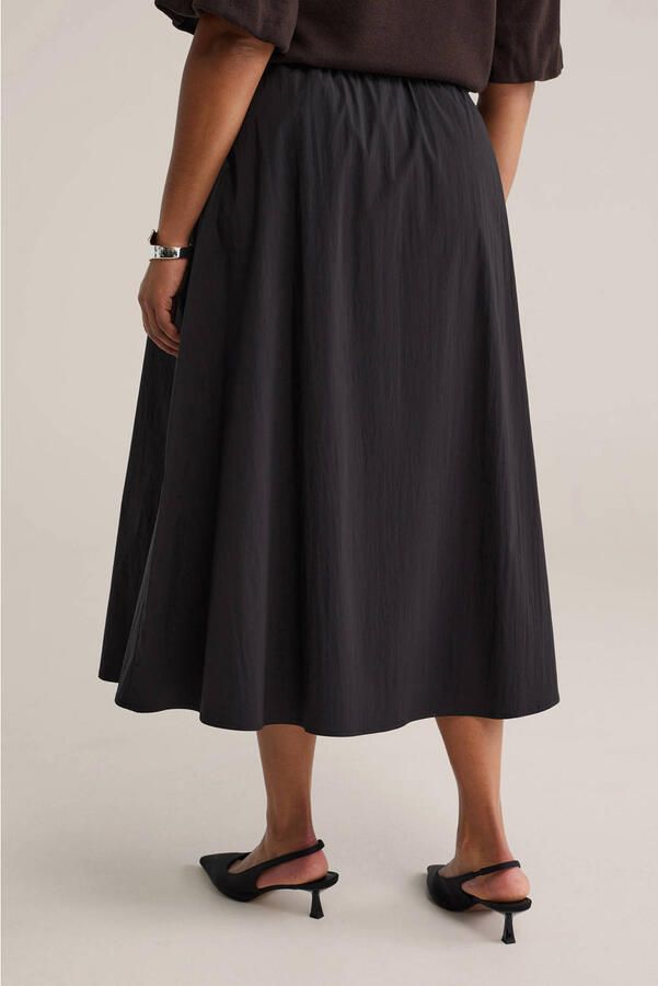 WE Fashion Curve midi rok zwart - Foto 3