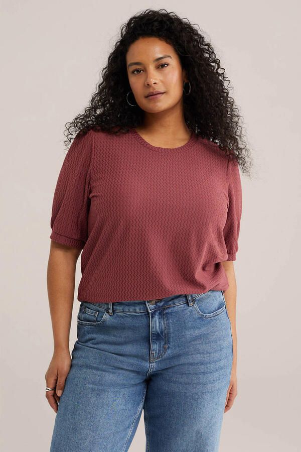 WE Fashion Curve Plus Size top oudroze