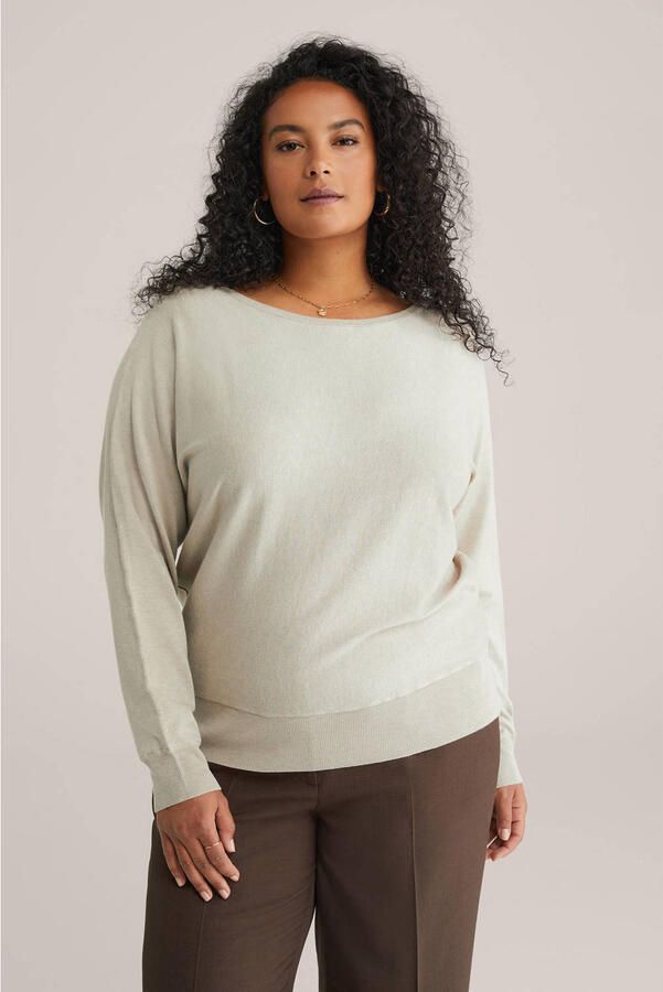 WE Fashion Curve pullover beige