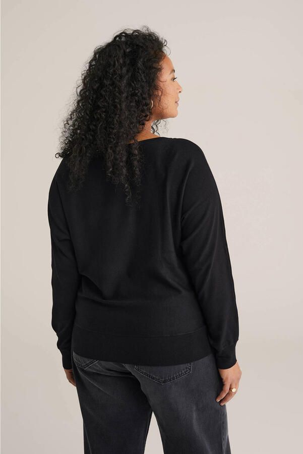 WE Fashion Curve pullover zwart - Foto 3