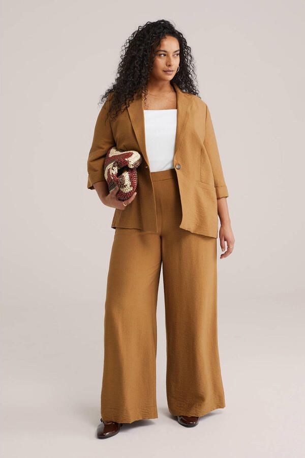 WE Fashion Curve regular blazer camel - Foto 2