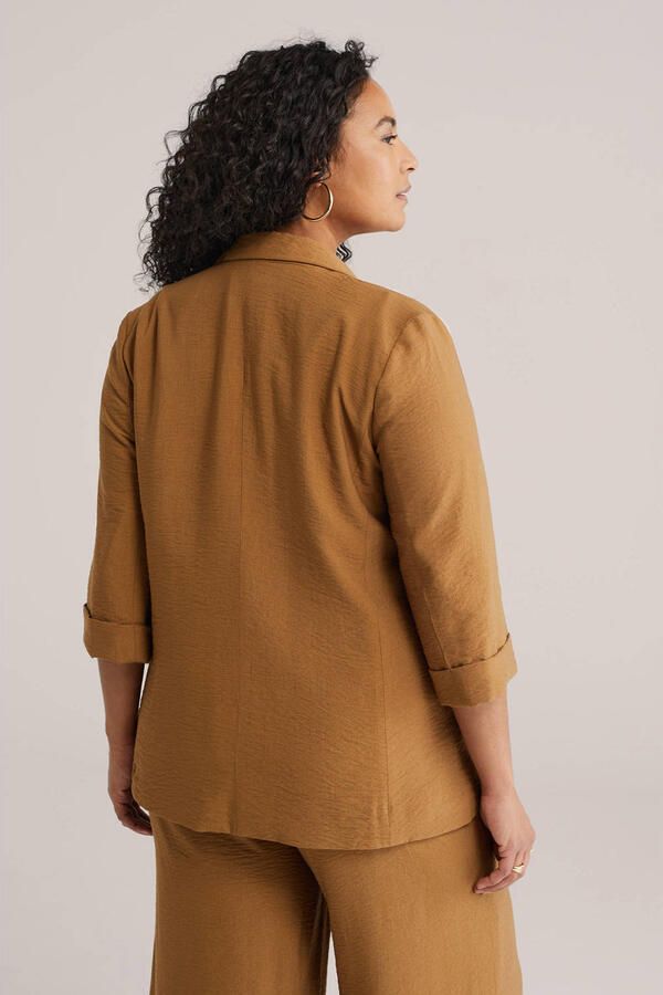WE Fashion Curve regular blazer camel - Foto 3