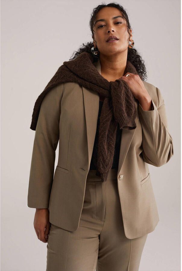 WE Fashion Curve regular blazer taupe - Foto 3
