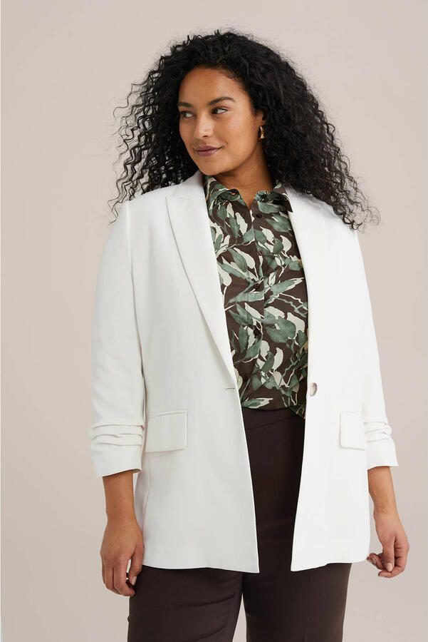 WE Fashion Curve regular blazer wit - Foto 3