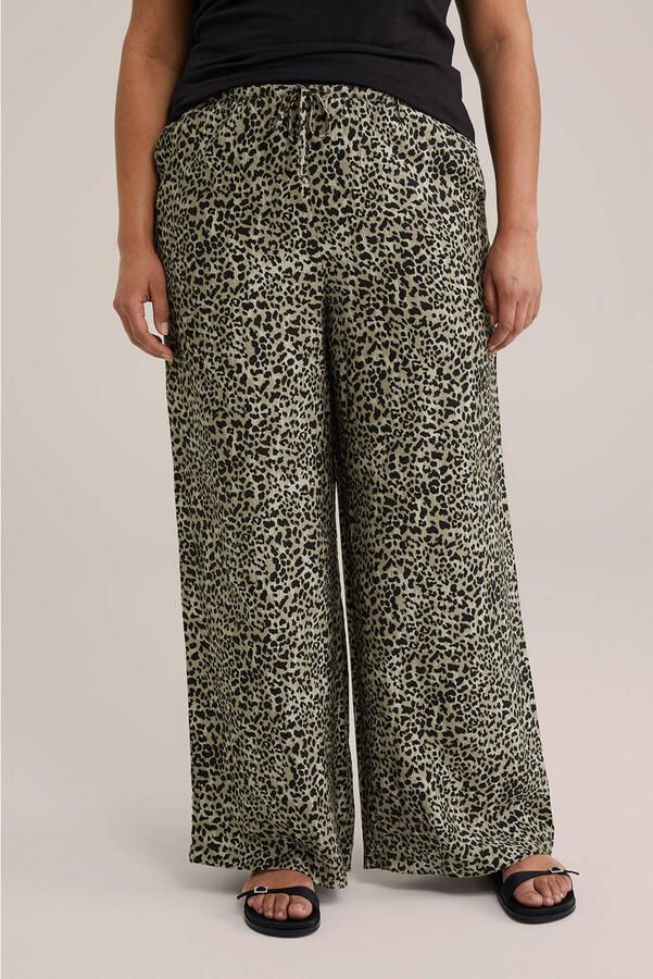 WE Fashion Curve regular waist broek zwart - Foto 1