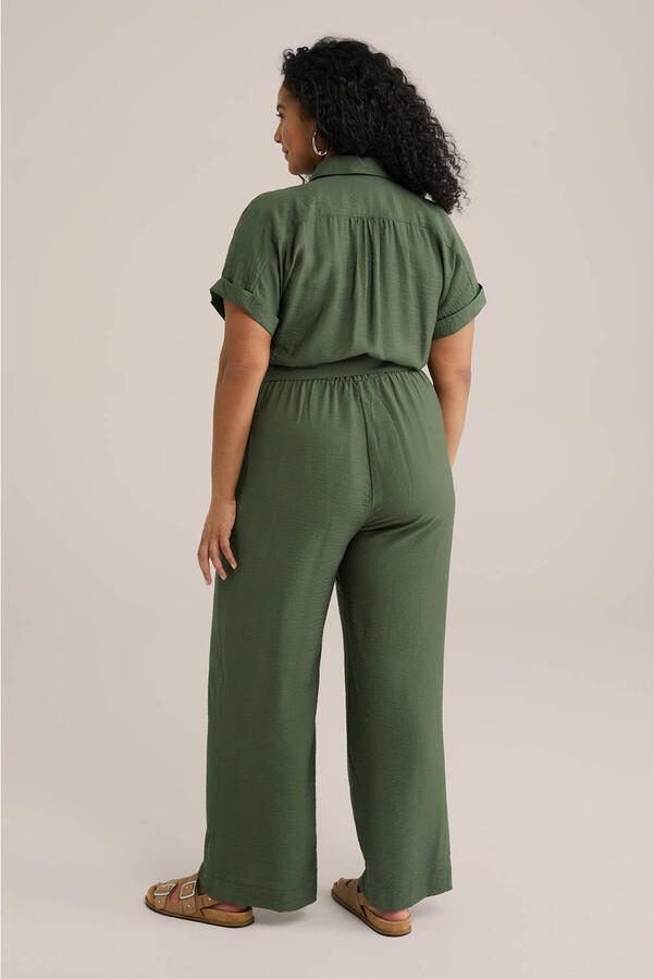 WE Fashion Curve straight jumpsuit kaki - Foto 2