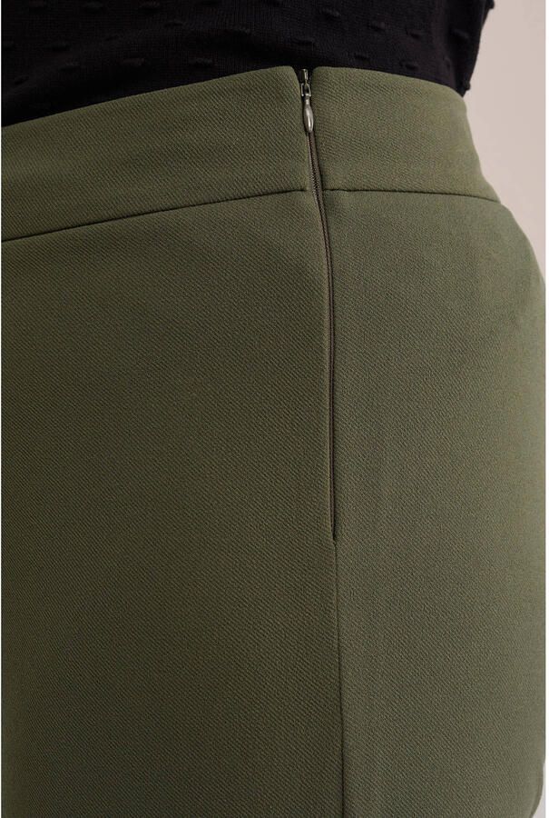 WE Fashion Curve straight regular waist pantalon donkergroen - Foto 2