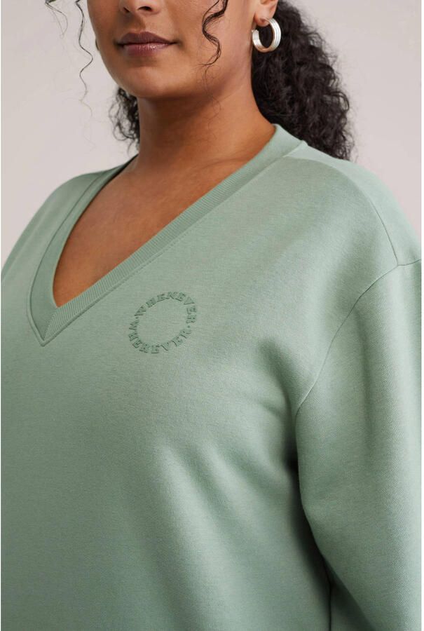 WE Fashion Curve sweater lichtgroen - Foto 2