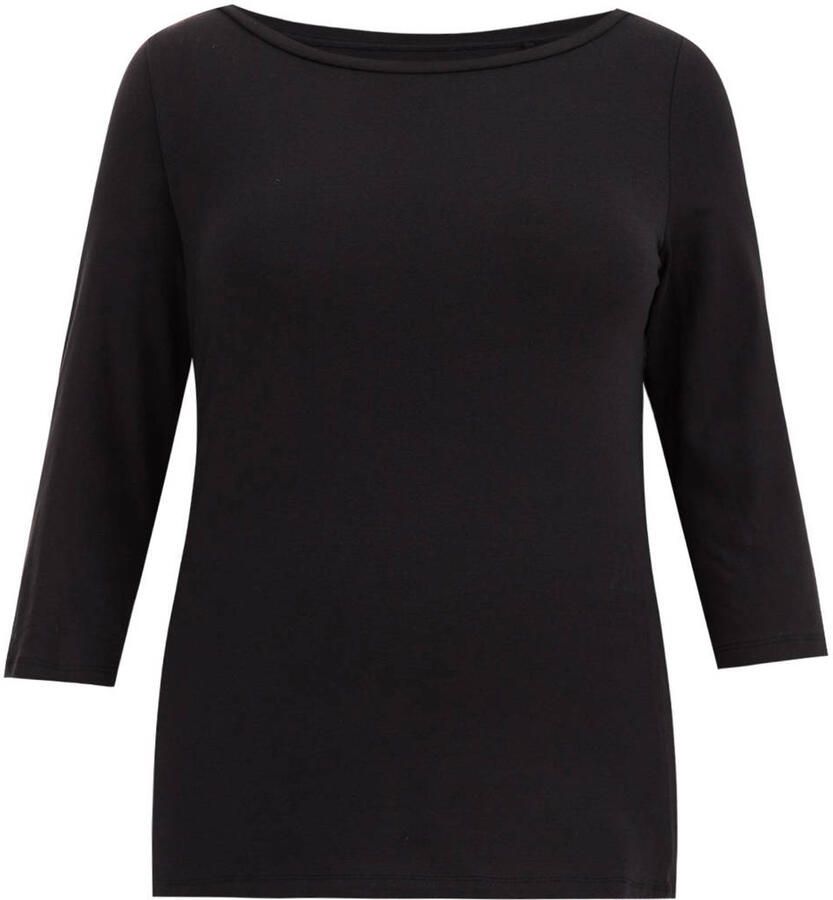 WE Fashion Curve T-shirt met katoen zwart - Foto 2