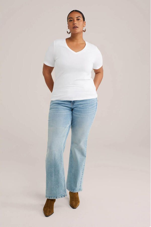 WE Fashion Curve T-shirt wit - Foto 2