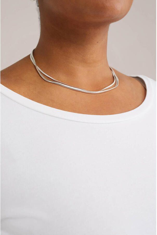 WE Fashion Curve T-shirt wit