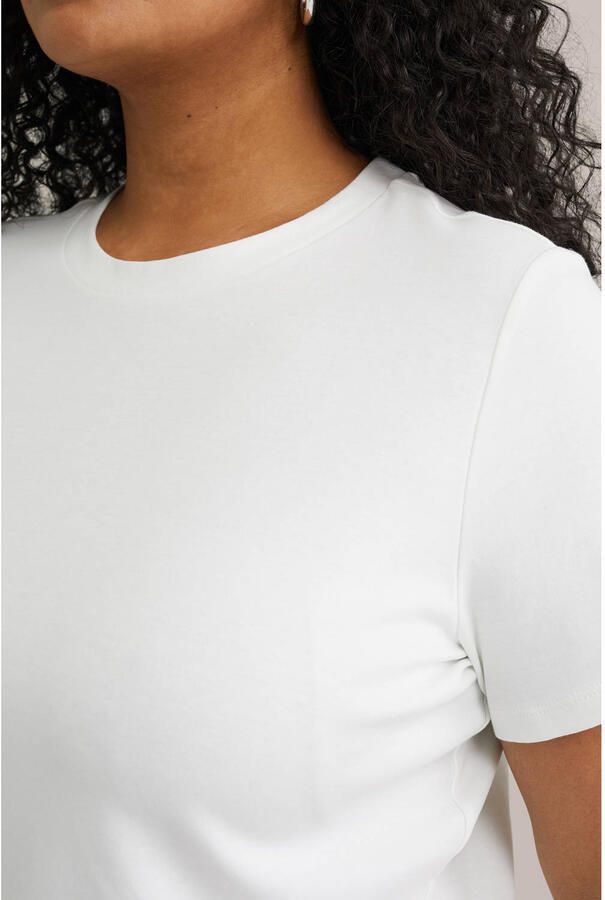 WE Fashion Curve T-shirt wit