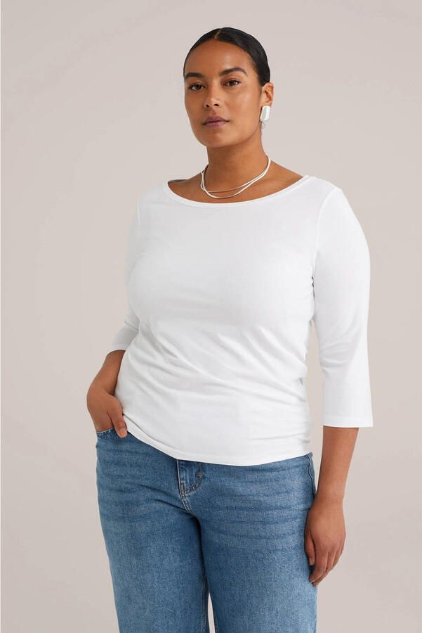 WE Fashion Curve T-shirt wit - Foto 3