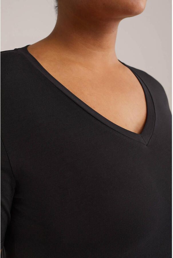 WE Fashion Curve T-shirt zwart - Foto 2