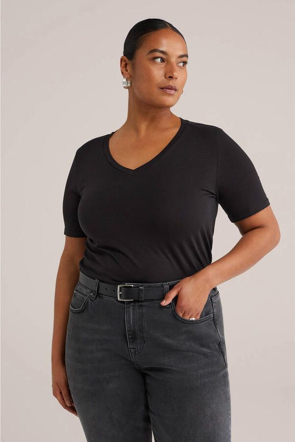 WE Fashion Curve T-shirt zwart - Foto 3