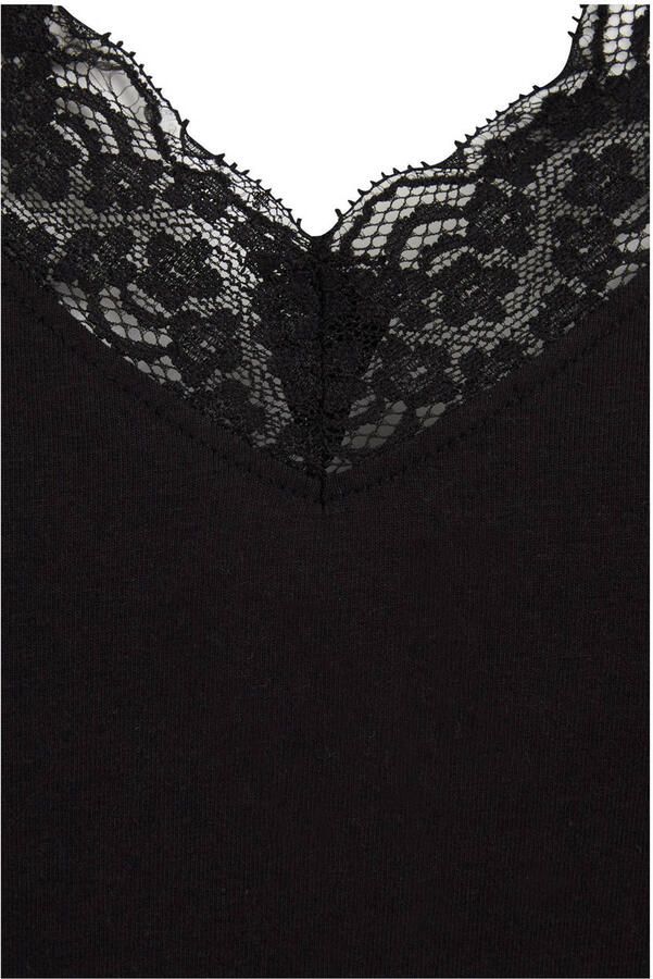 WE Fashion Curve T-shirt zwart