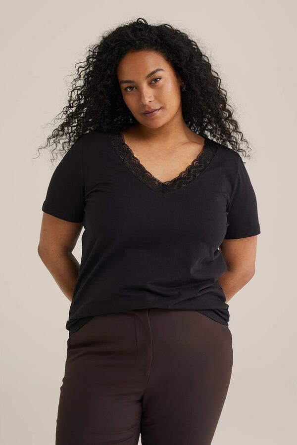 WE Fashion Curve T-shirt zwart - Foto 2