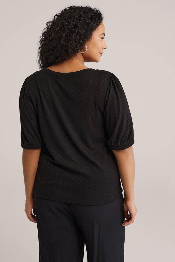 WE Fashion Curve T-shirt zwart - Foto 3