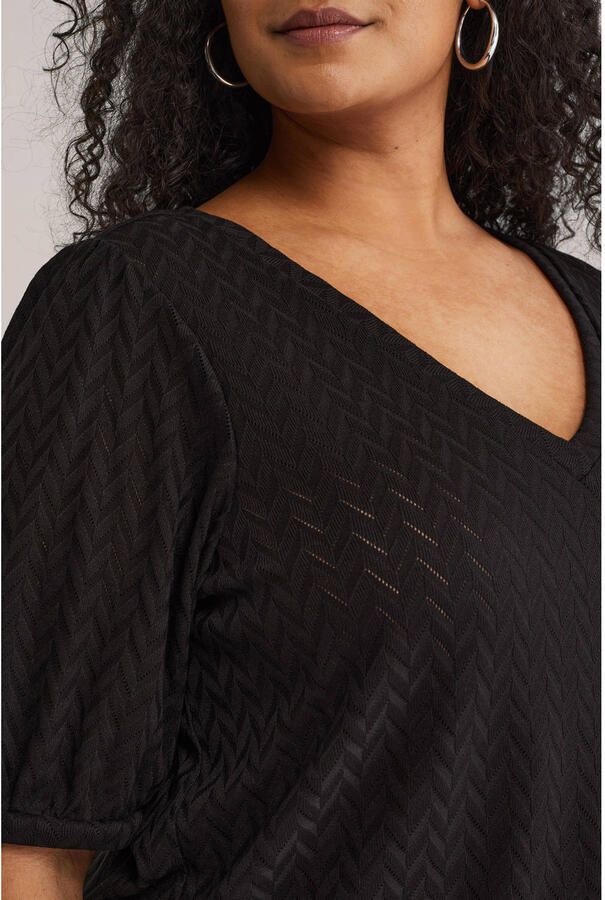 WE Fashion Curve T-shirt zwart - Foto 2