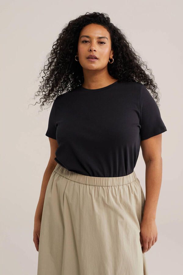 WE Fashion Curve T-shirt zwart - Foto 2