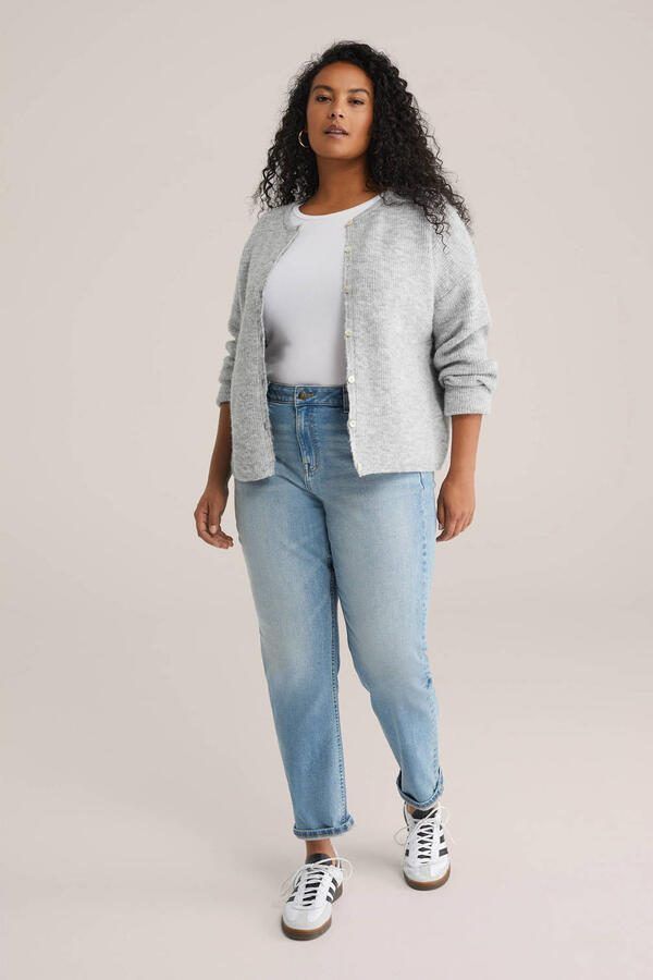 WE Fashion Curve tapered jeans light blue denim - Foto 2