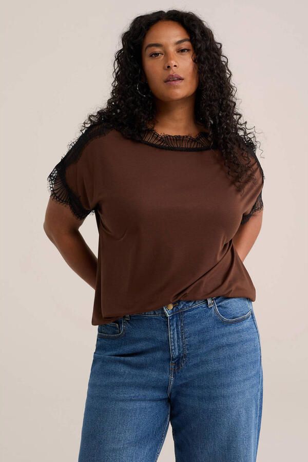 WE Fashion Curve top bruin