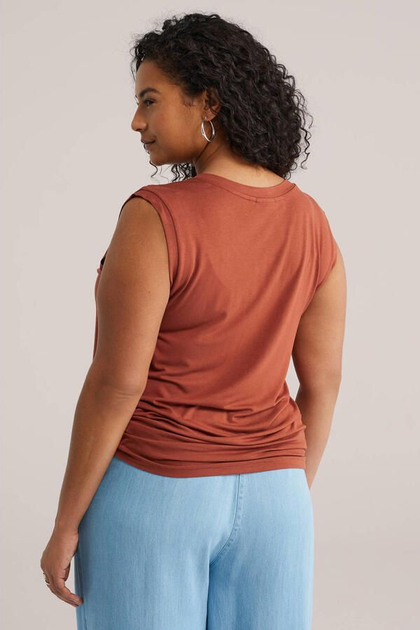 WE Fashion Curve top donker oranje - Foto 2
