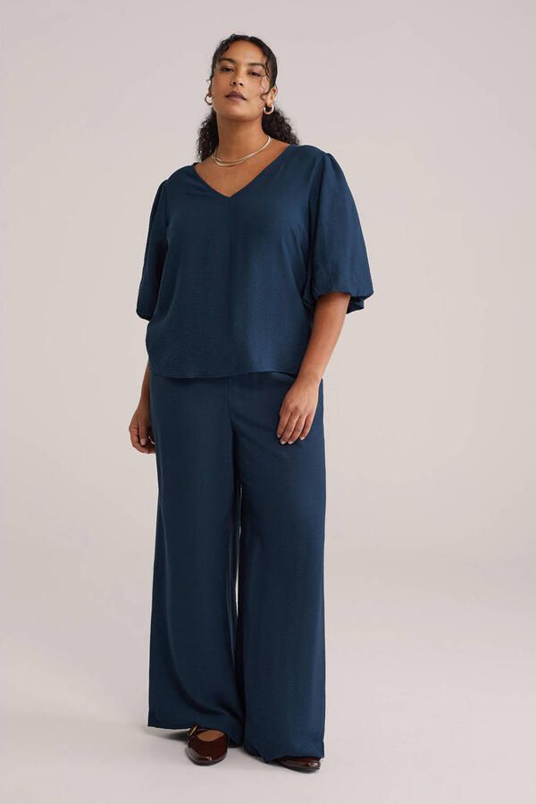 WE Fashion Curve top donkerblauw - Foto 2