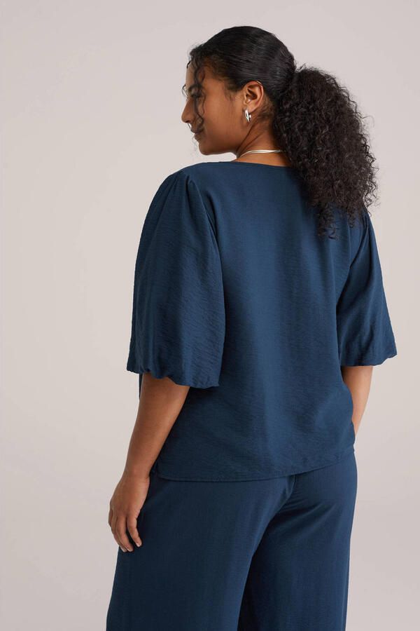 WE Fashion Curve top donkerblauw - Foto 3