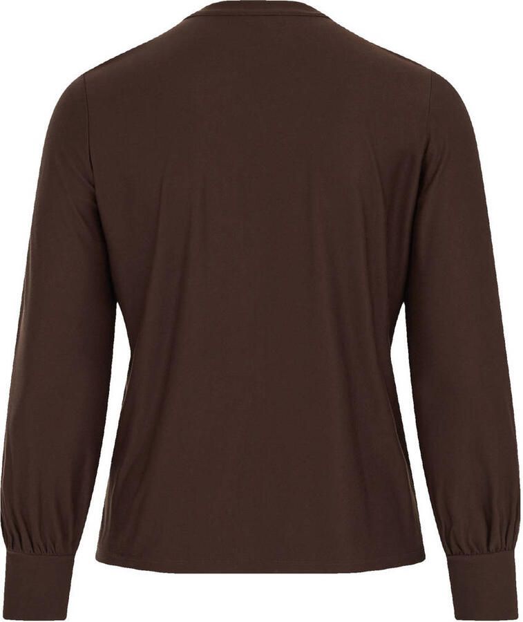WE Fashion Curve top donkerbruin - Foto 2