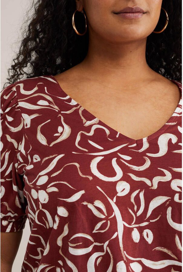 WE Fashion Curve top donkerrood - Foto 2