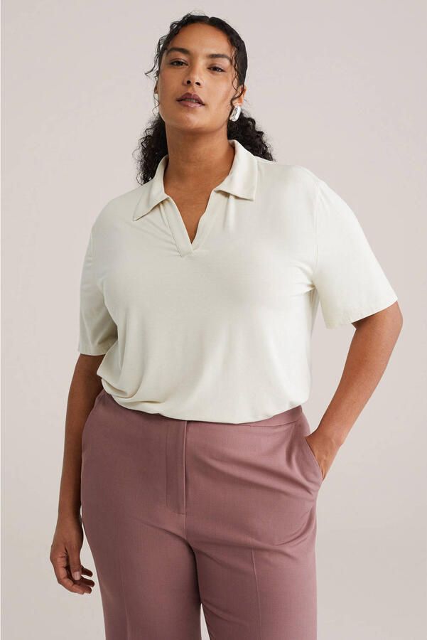 WE Fashion Curve top ecru