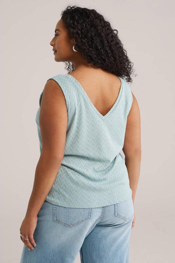 WE Fashion Curve top grijsblauw - Foto 3