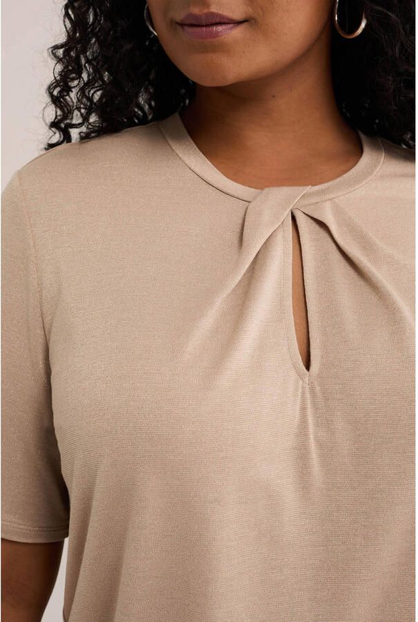 WE Fashion Curve top met lurex zand - Foto 2