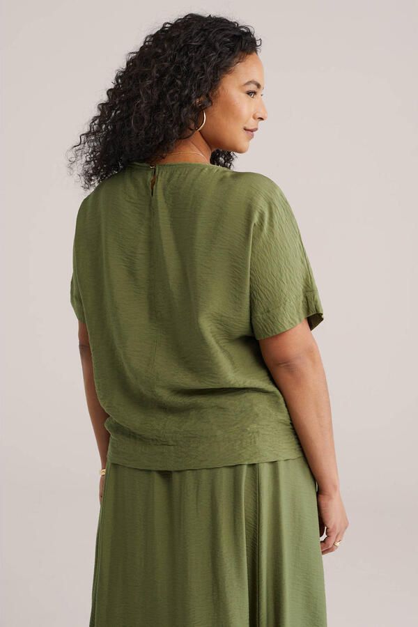 WE Fashion Curve top olijfgroen - Foto 3