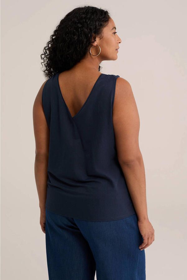 WE Fashion Curve top Plus Size donkerblauw - Foto 3