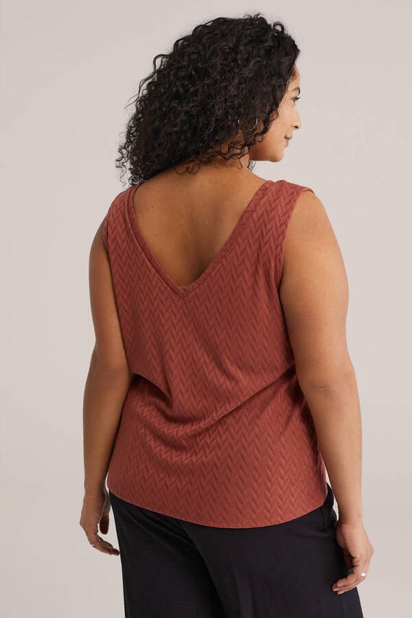 WE Fashion Curve top roodbruin - Foto 3