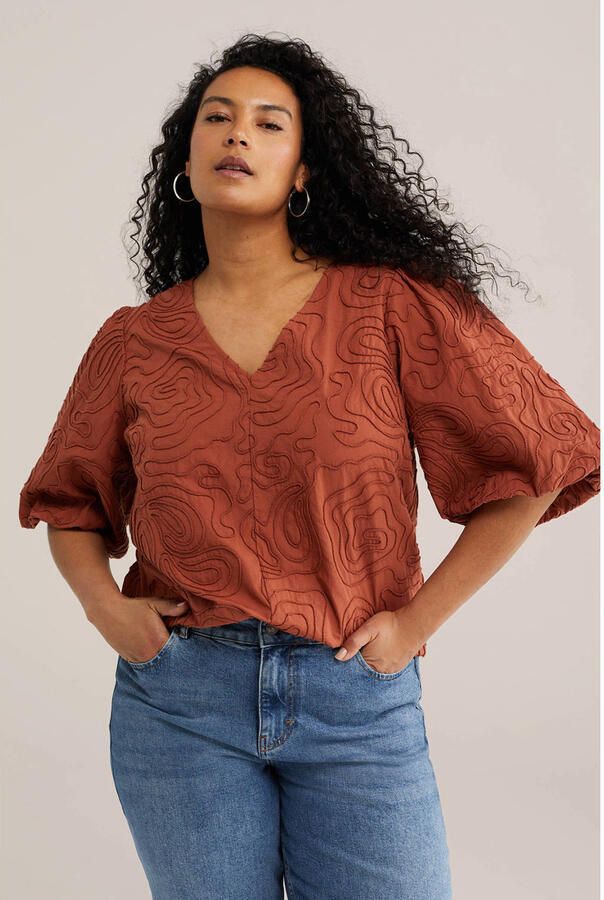 WE Fashion Curve top terra
