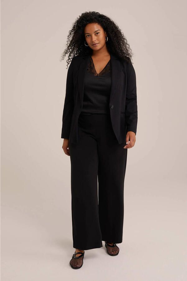 WE Fashion Curve wide leg pantalon zwart - Foto 2