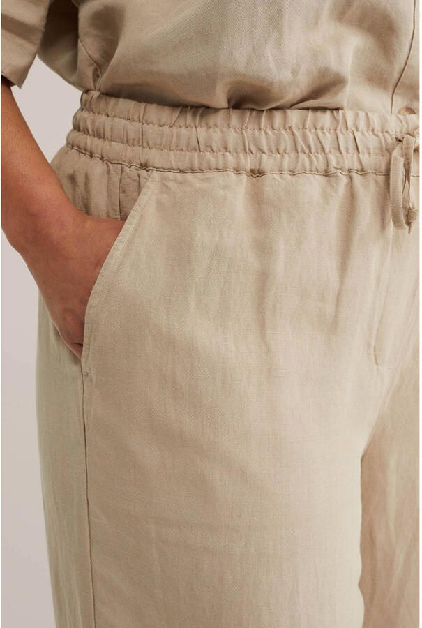 WE Fashion Curve wide leg regular waist broek beige - Foto 2