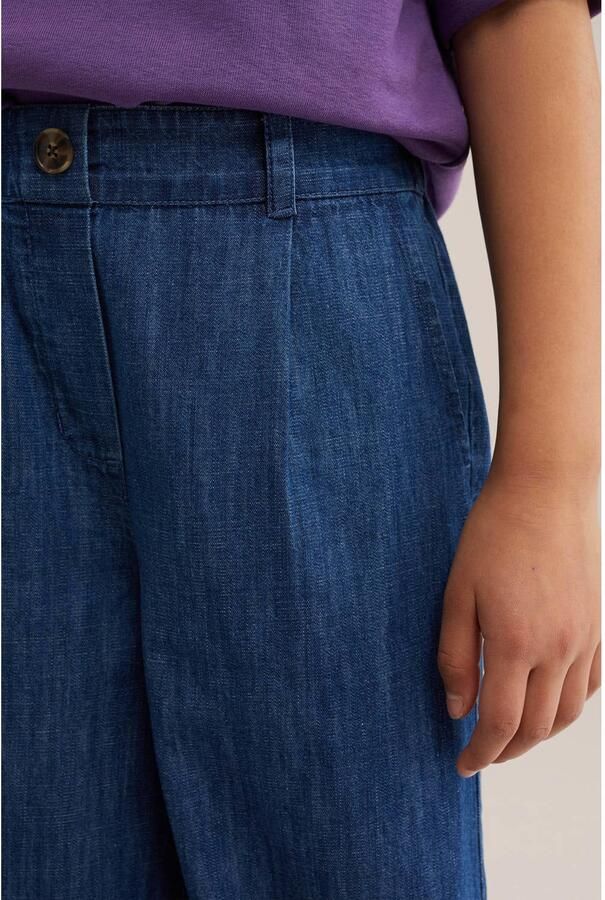 WE Fashion Blue Ridge denim loose fit broek donkerblauw - Foto 2