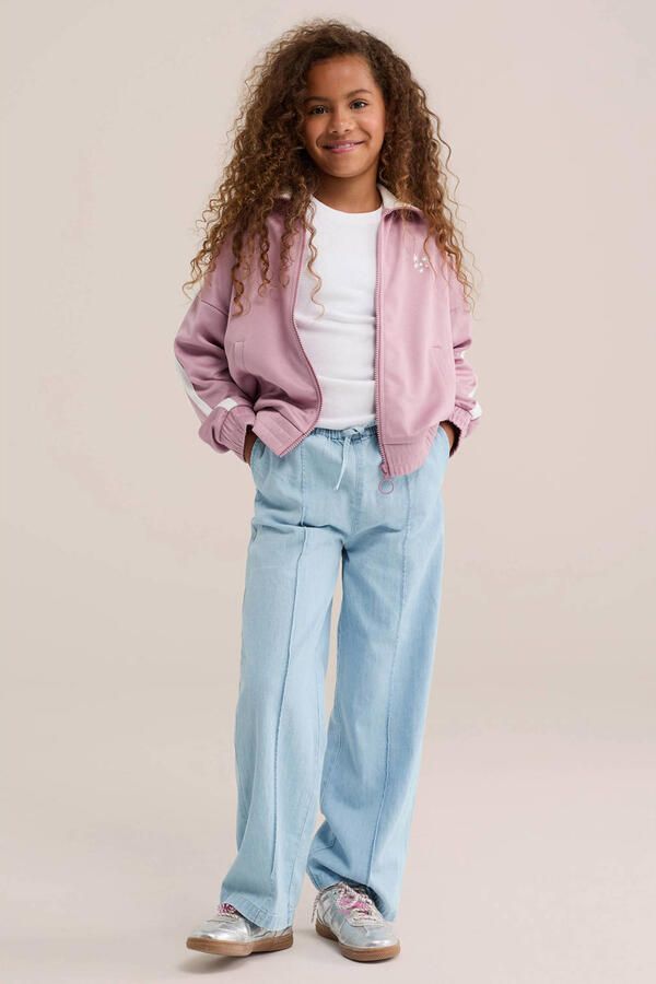 WE Fashion Blue Ridge denim loose fit casual broek lichtblauw - Foto 2