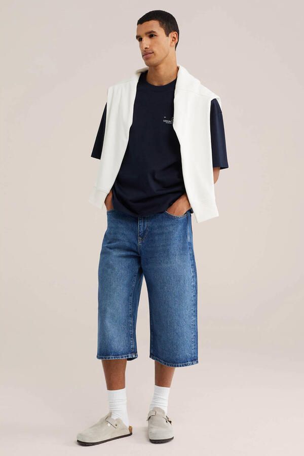 WE Fashion denim loose fit jort blauw - Foto 2