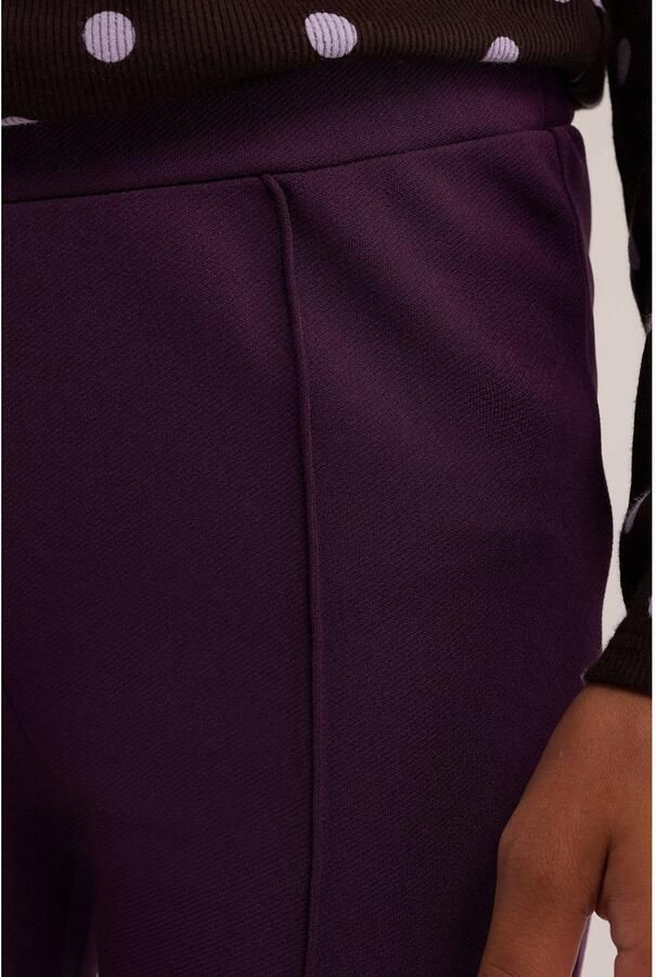 WE Fashion flared broek aubergine - Foto 2