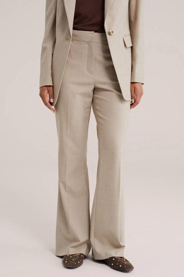 WE Fashion flared broek beige - Foto 1