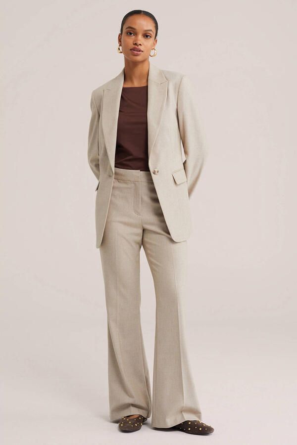 WE Fashion flared broek beige - Foto 3