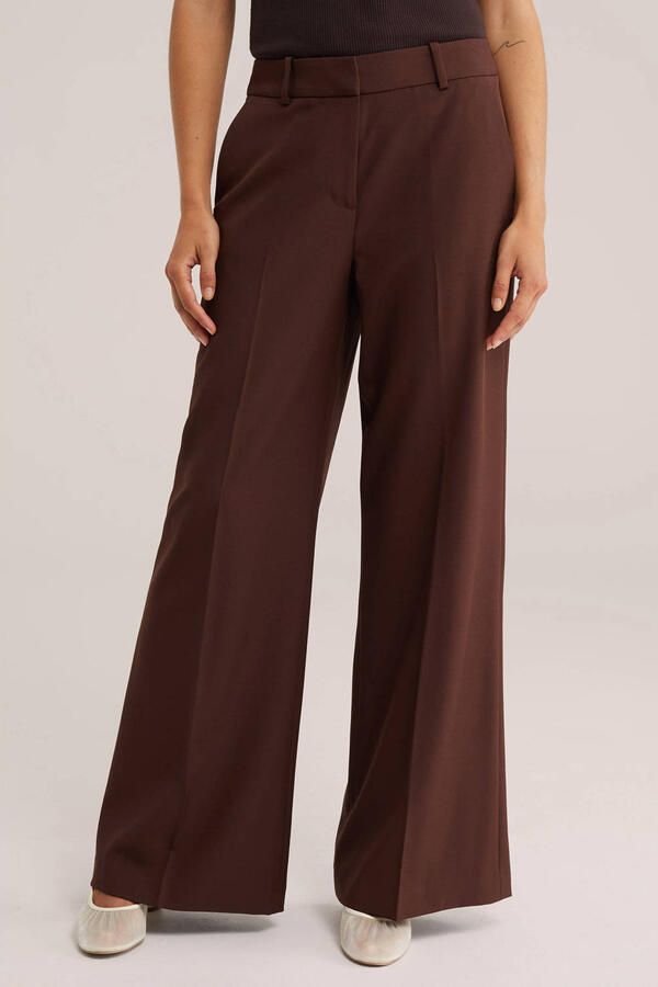 WE Fashion flared broek bruin