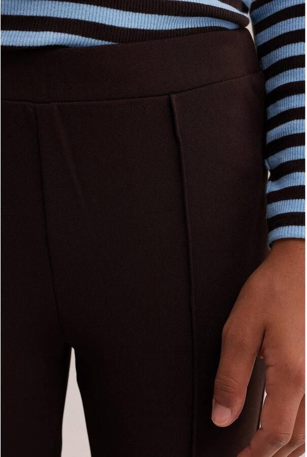 WE Fashion flared broek donkerbruin - Foto 2